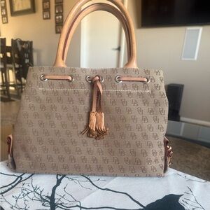 Dooney & Bourke Brown Monogram Satchel